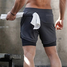 Load image into Gallery viewer, Men&#39;s Gym Running Shorts 2 In 1 Double-deck with a Phone Pocket
