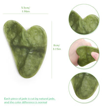 Load image into Gallery viewer, Natural Jade Facial Roller Gua Sha Green Stone Gift Box

